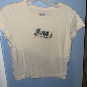 Hollister Baby Tee with Butterfly embroidery